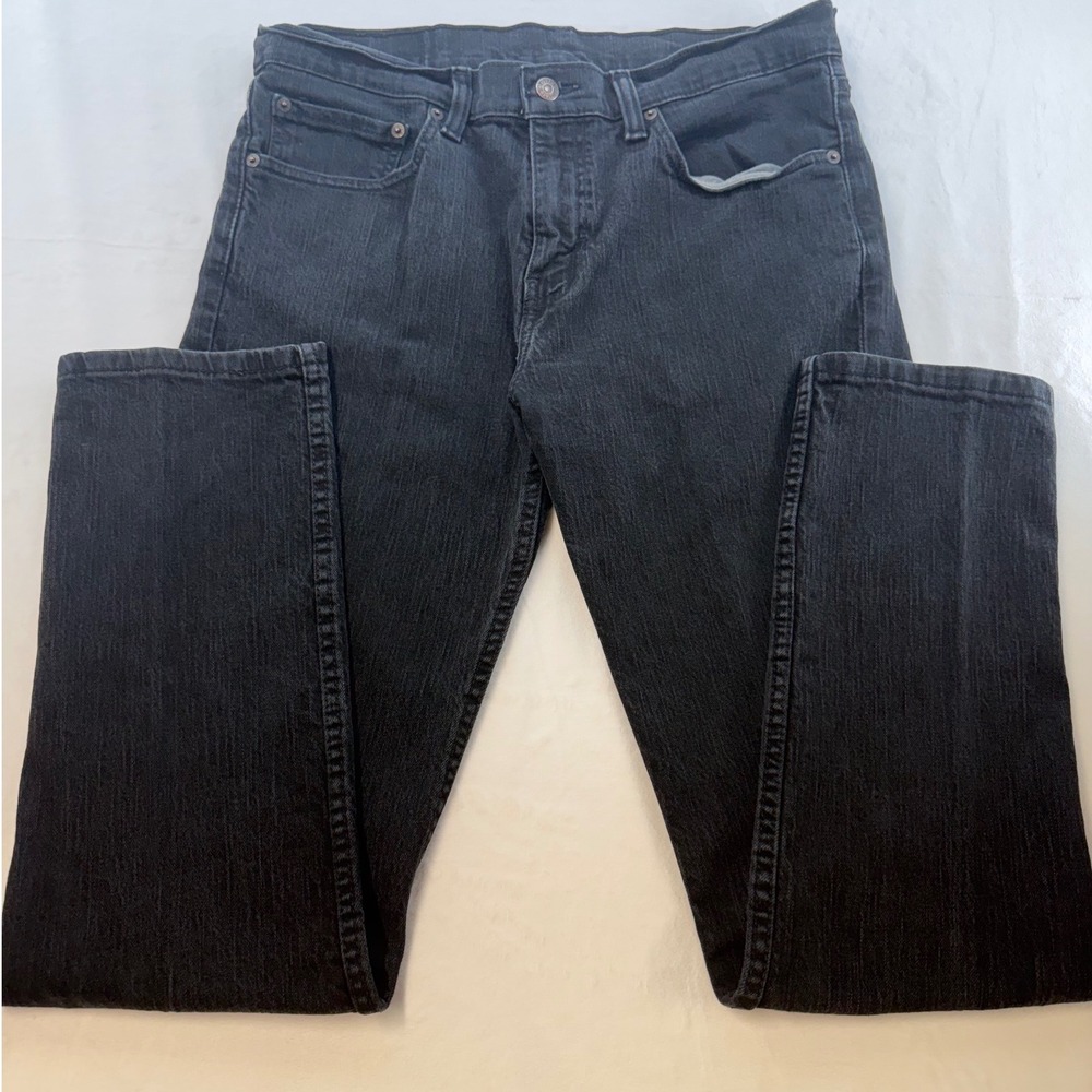 Levi's 511 women's 34x32 black slim tapered denim jeans mid rise black label Y2K